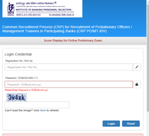 IBPS PO Prelims Score Card 2024 Download