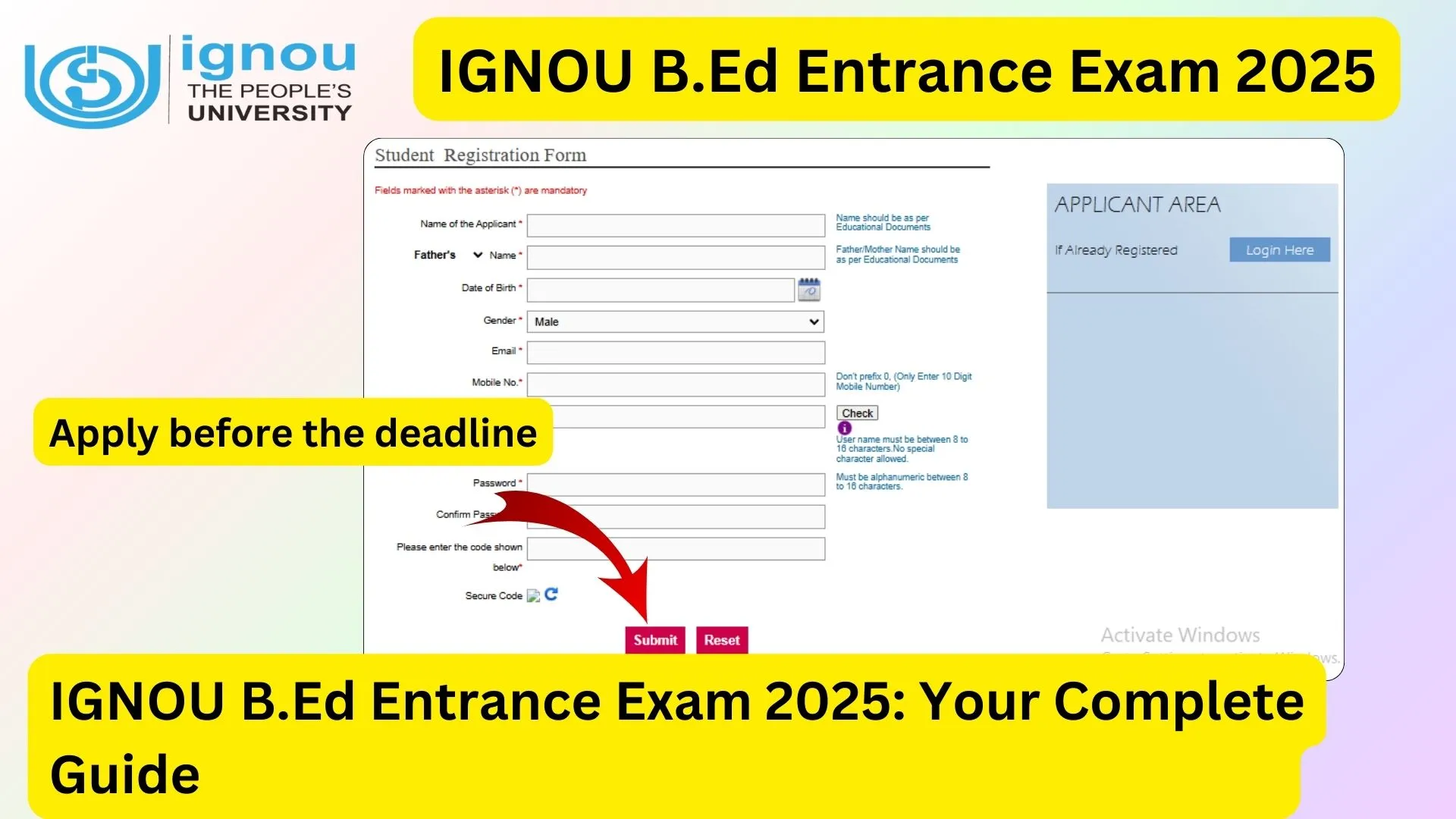 IGNOU BEd Entrance Exam 2025, इग्नू बी.एड एंट्रेंस नोटिफिकेशन 2025, IGNOU B.Ed Entrance Notification 2025