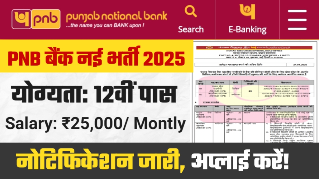 PNB Bank Office Assistant & Customer Service Associate Vacancy 2025, Punjab National Bank Vacancy 2025, पंजाब नेशनल भर्ती 2025, PNB Bank New Recruitment