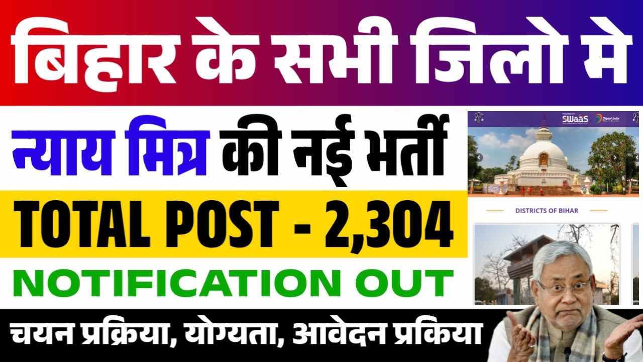 Bihar Gram Kachahari Nyaya Mitra Vacancy 2025