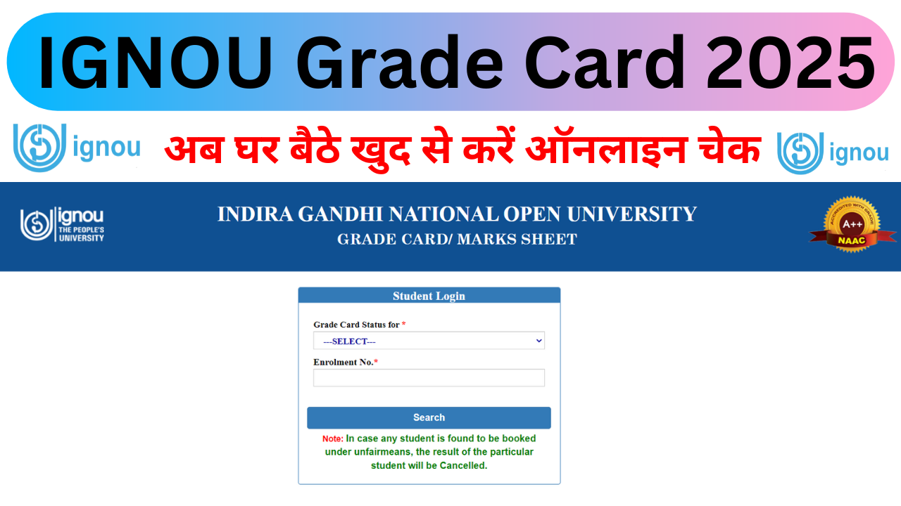 IGNOU Grade Card 2025