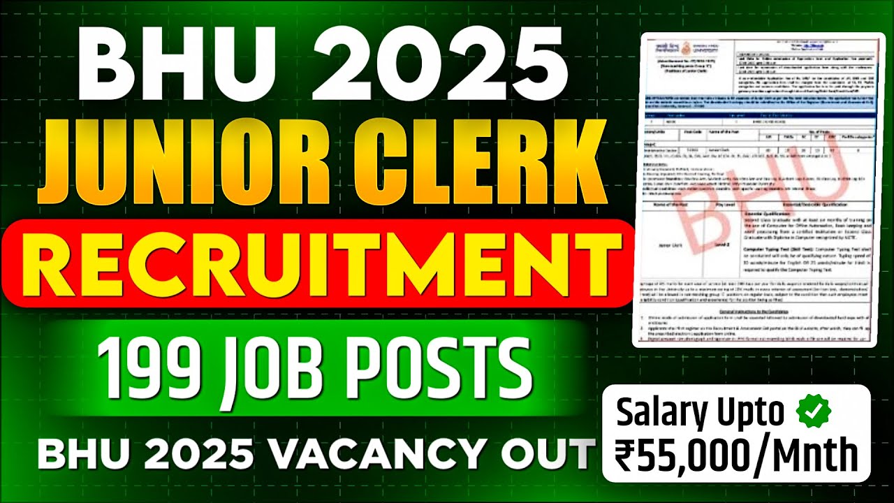 BHU Junior Clerk Recruitment 2025
