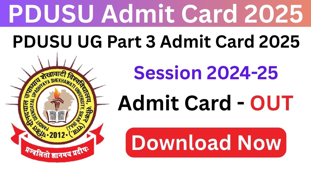 PDUSU Part 3 Admit Card 2025
