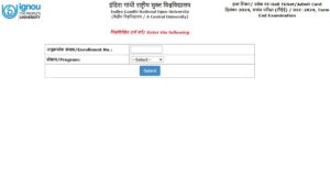 IGNOU Hall Ticket June 2025