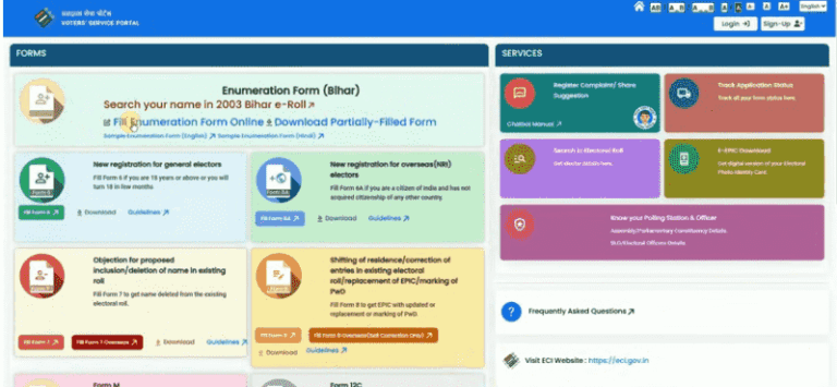 Bihar Voter Enumeration Form 2025